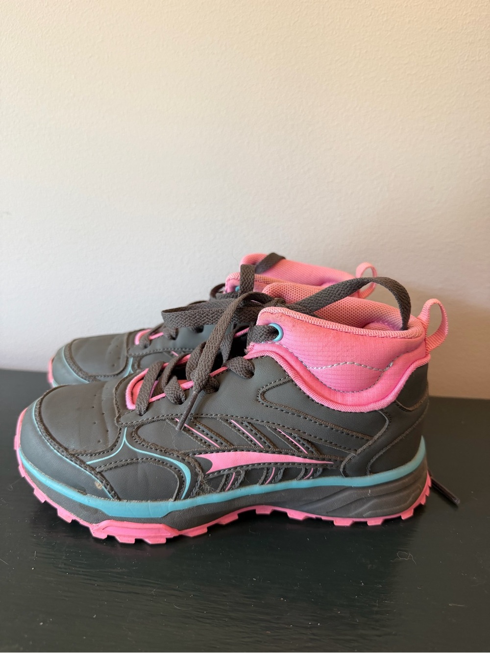 Dream Pairs Gray, Pink & Teal Kids Trail Sneakers
